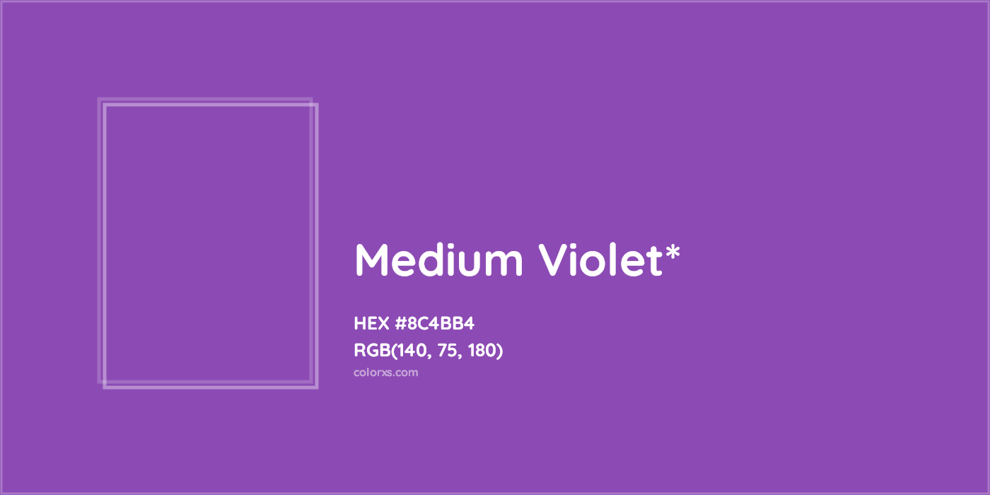 #8C4BB4 hex color. RGB, RYB, CMYK, HSL, HSV codes and color conversions. Matching color names, palettes, paints.