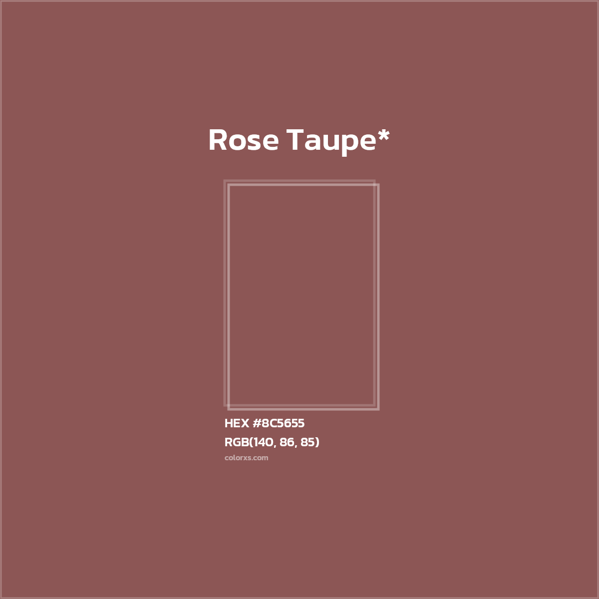 #8C5655 hex color. RGB, RYB, CMYK, HSL, HSV codes and color conversions. Matching color names, palettes, paints.
