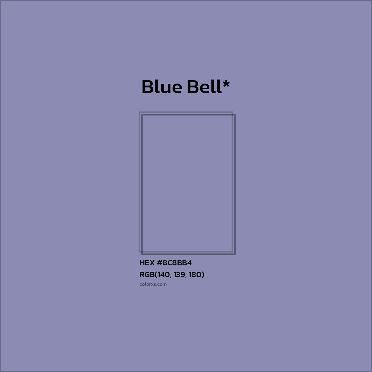 #8C8BB4 hex color. RGB, RYB, CMYK, HSL, HSV codes and color conversions. Matching color names, palettes, paints.