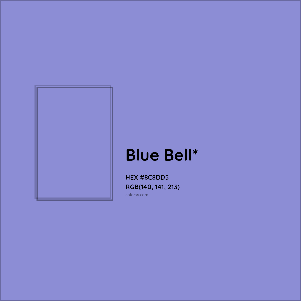#8C8DD5 hex color. RGB, RYB, CMYK, HSL, HSV codes and color conversions. Matching color names, palettes, paints.