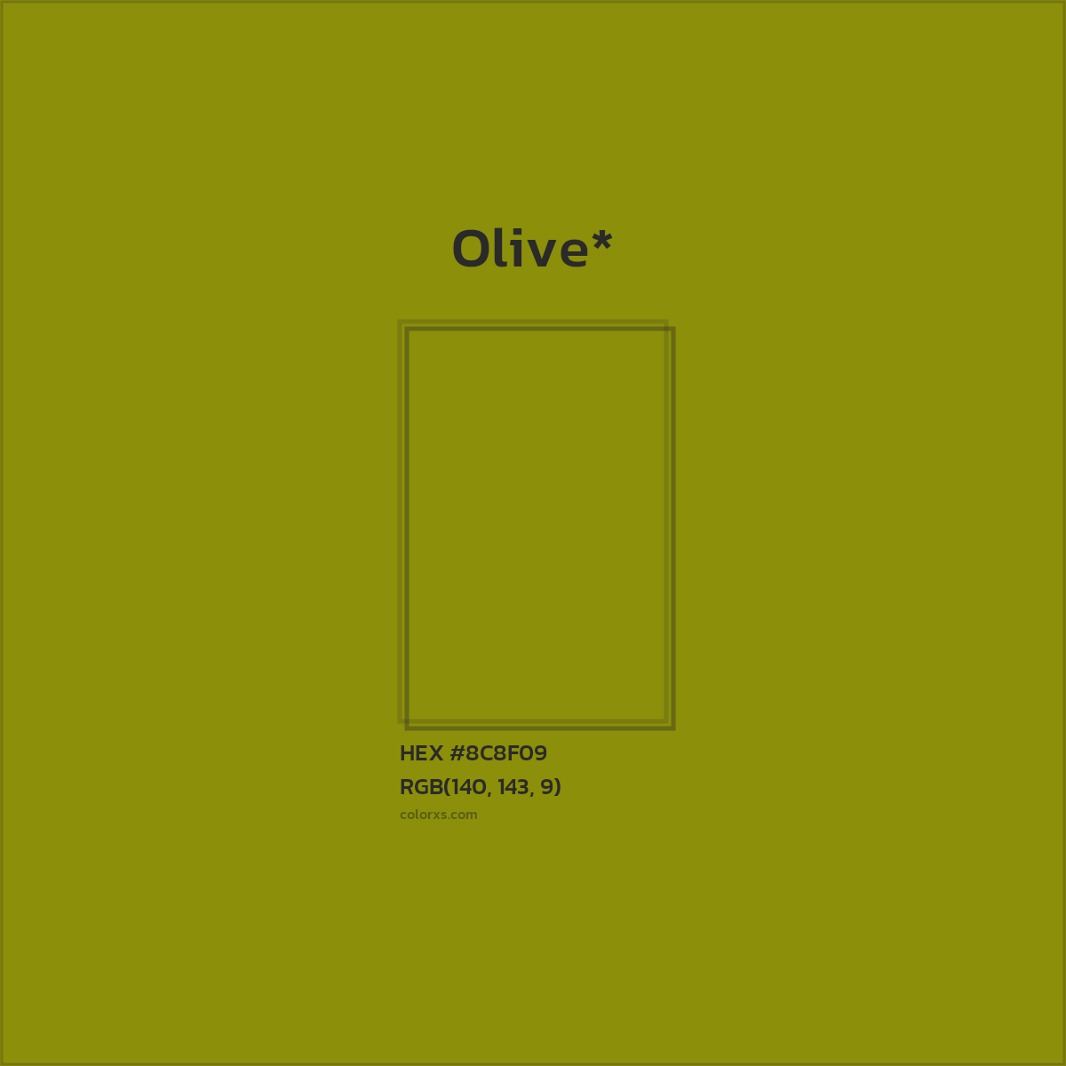 #8C8F09 hex color. RGB, RYB, CMYK, HSL, HSV codes and color conversions. Matching color names, palettes, paints.