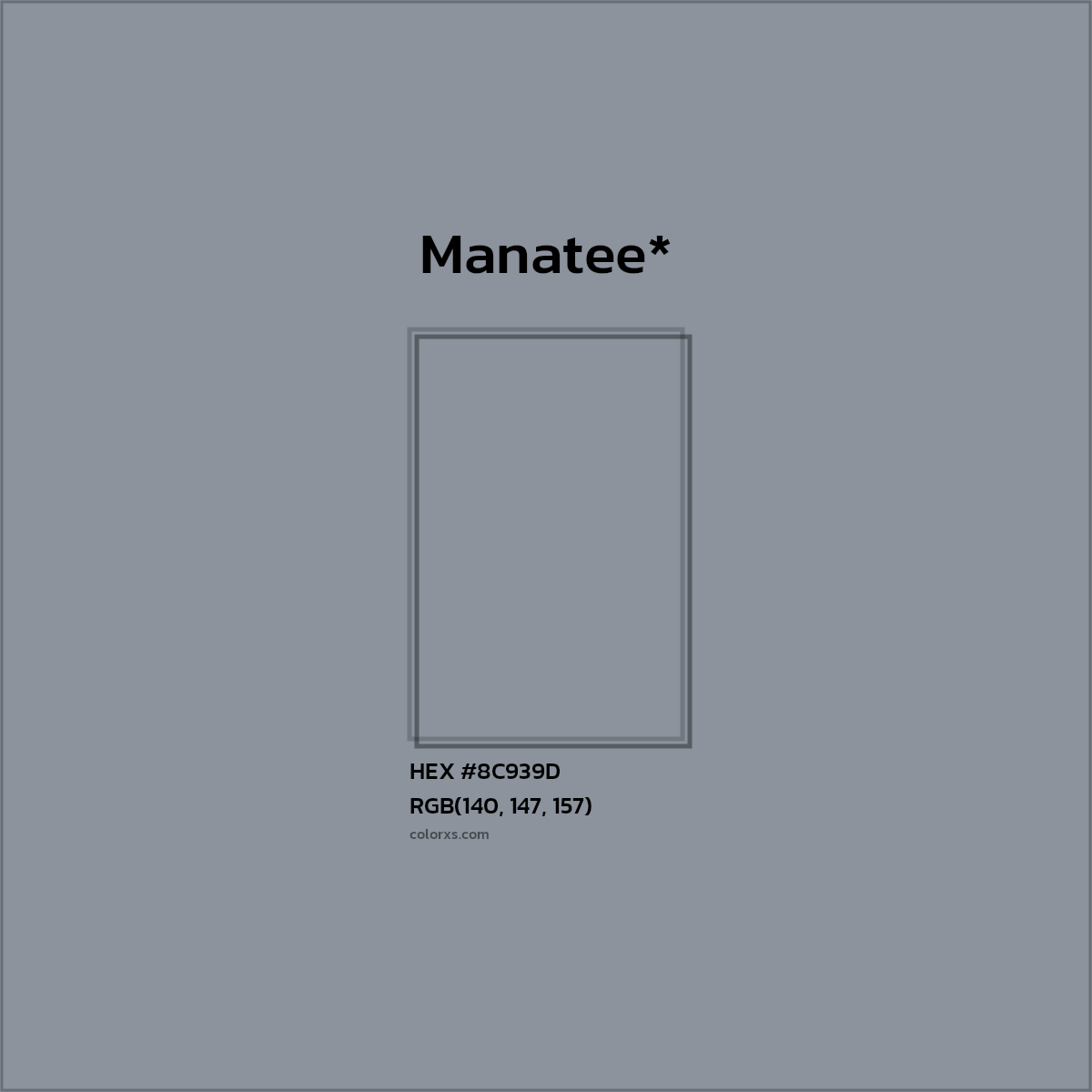 #8C939D hex color. RGB, RYB, CMYK, HSL, HSV codes and color conversions. Matching color names, palettes, paints.