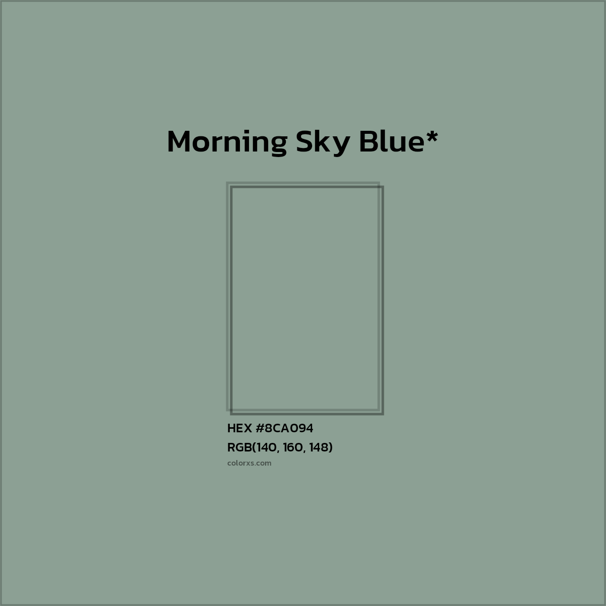 #8CA094 hex color. RGB, RYB, CMYK, HSL, HSV codes and color conversions. Matching color names, palettes, paints.