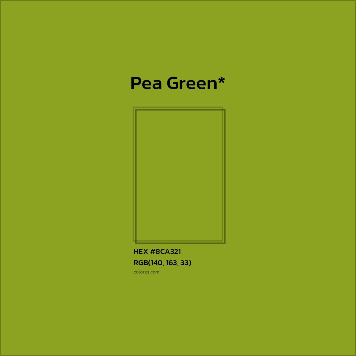 #8CA321 hex color. RGB, RYB, CMYK, HSL, HSV codes and color conversions. Matching color names, palettes, paints.