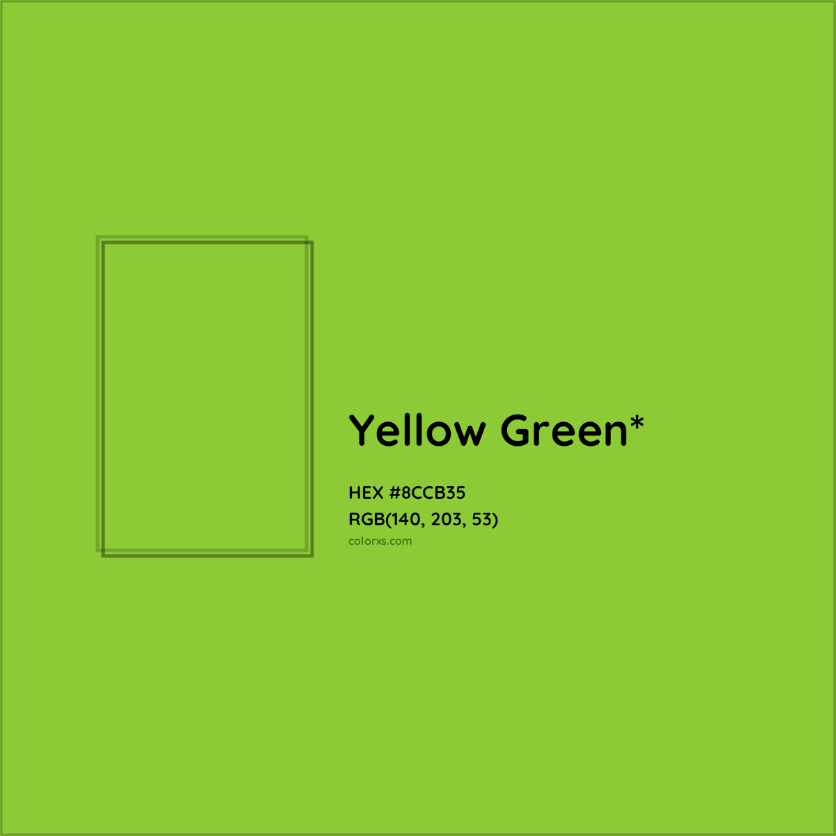 #8CCB35 hex color. RGB, RYB, CMYK, HSL, HSV codes and color conversions. Matching color names, palettes, paints.