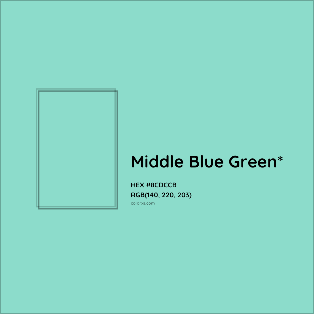 #8CDCCB hex color. RGB, RYB, CMYK, HSL, HSV codes and color conversions. Matching color names, palettes, paints.