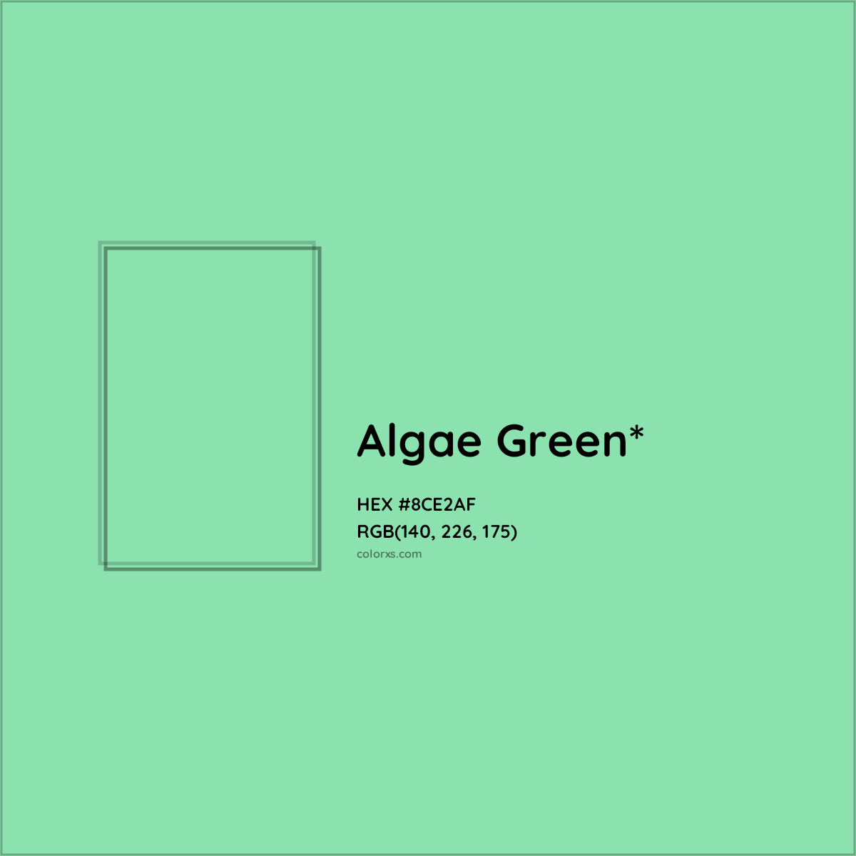 #8CE2AF hex color. RGB, RYB, CMYK, HSL, HSV codes and color conversions. Matching color names, palettes, paints.