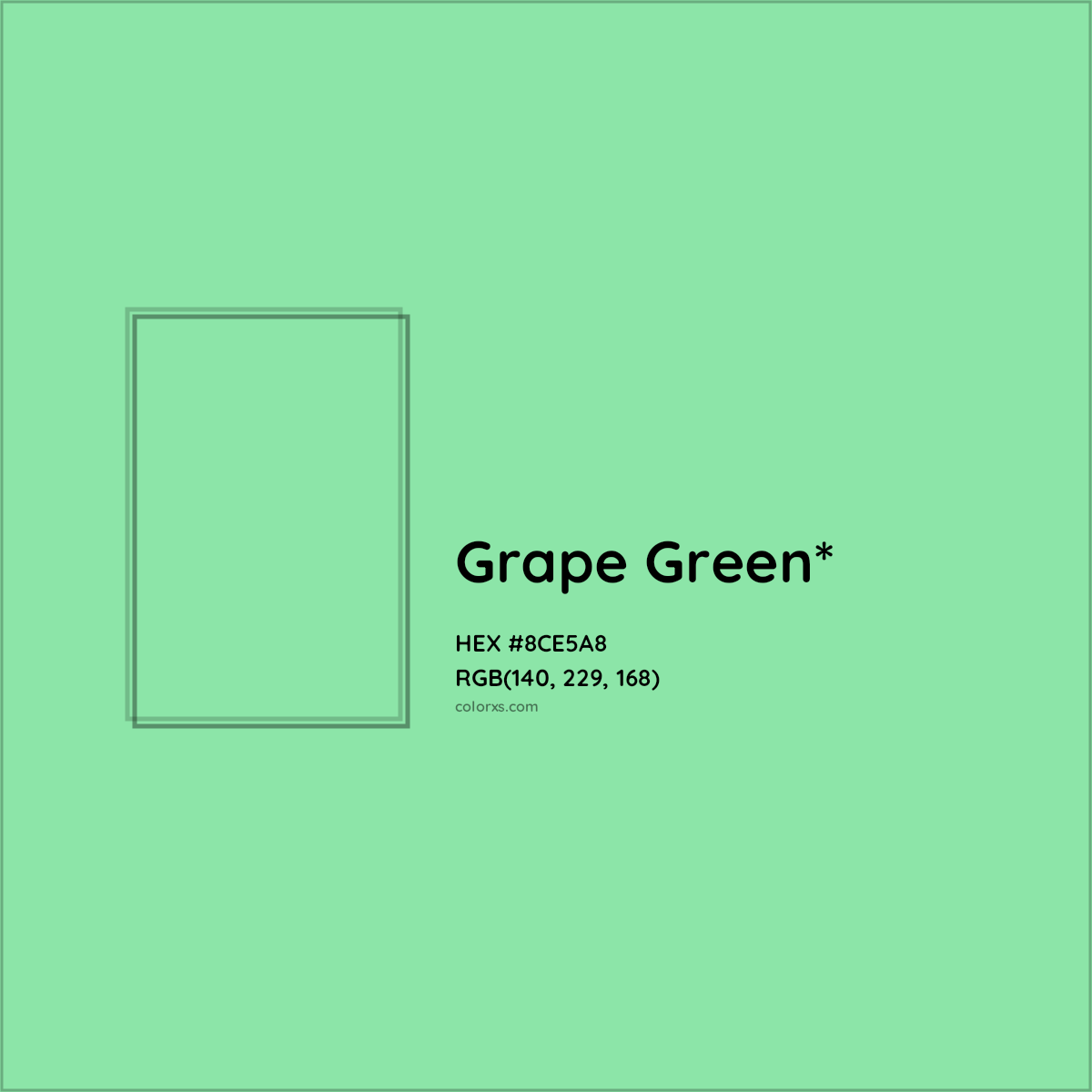 #8CE5A8 hex color. RGB, RYB, CMYK, HSL, HSV codes and color conversions. Matching color names, palettes, paints.