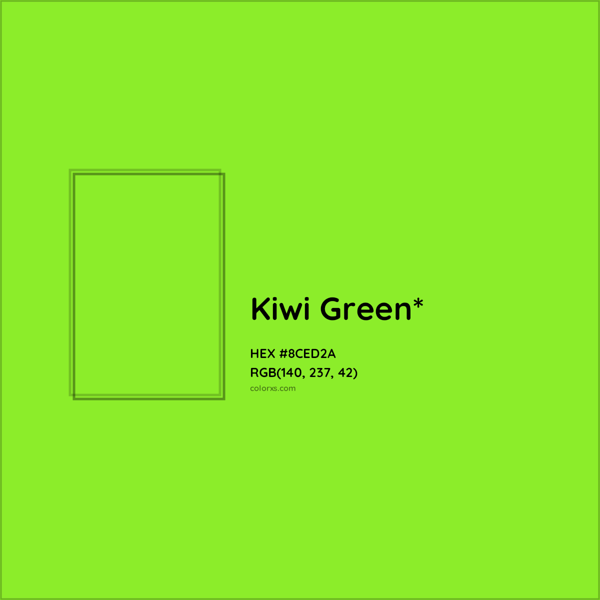 #8CED2A hex color. RGB, RYB, CMYK, HSL, HSV codes and color conversions. Matching color names, palettes, paints.