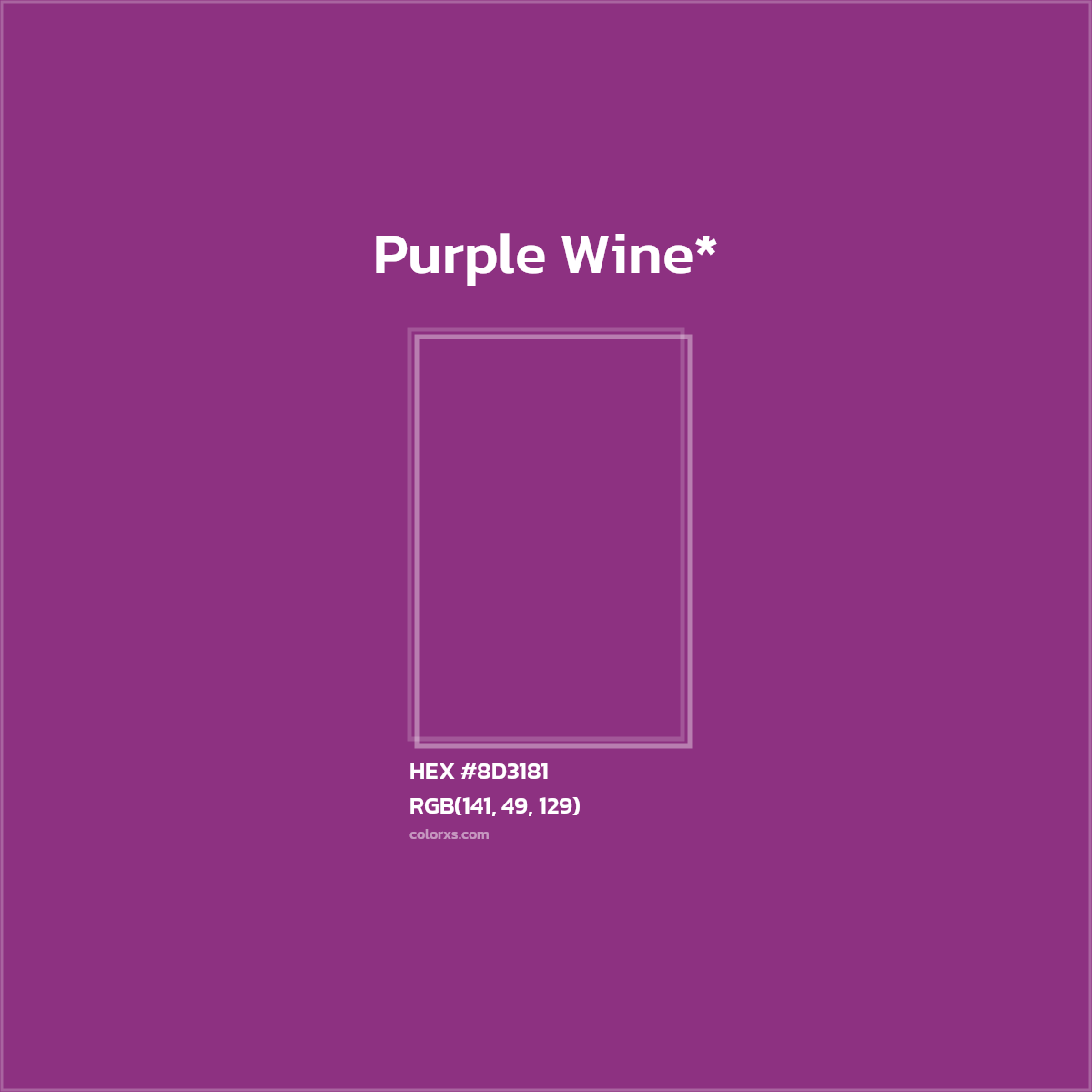 #8D3181 hex color. RGB, RYB, CMYK, HSL, HSV codes and color conversions. Matching color names, palettes, paints.
