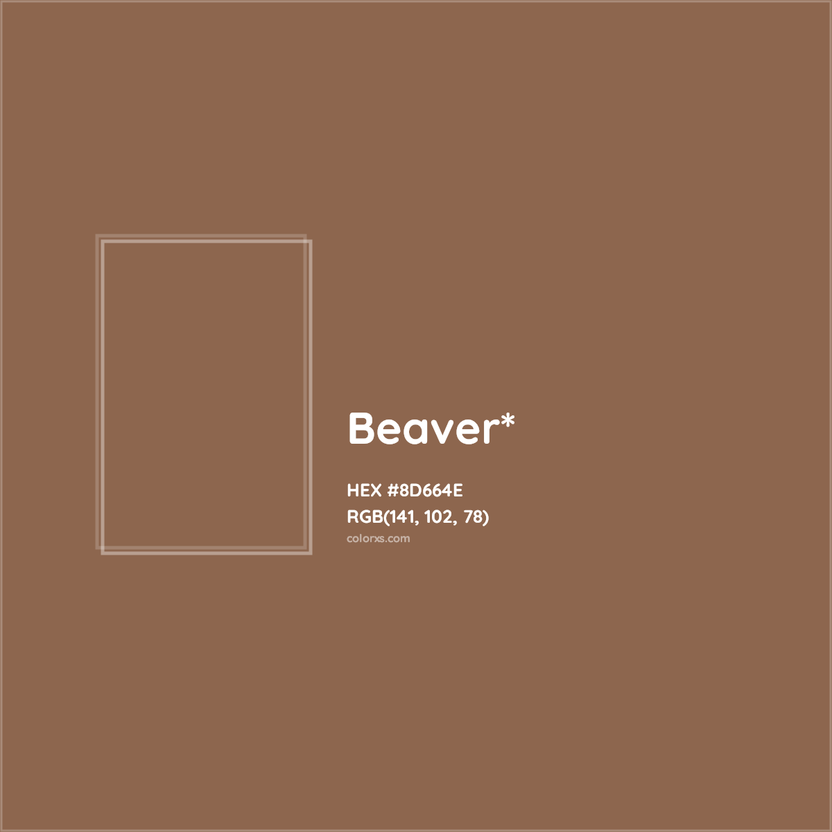 #8D664E hex color. RGB, RYB, CMYK, HSL, HSV codes and color conversions. Matching color names, palettes, paints.