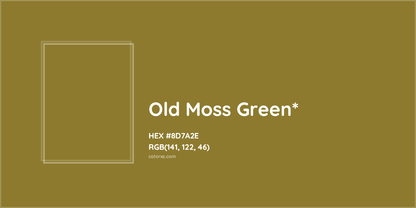 #8D7A2E hex color. RGB, RYB, CMYK, HSL, HSV codes and color conversions. Matching color names, palettes, paints.