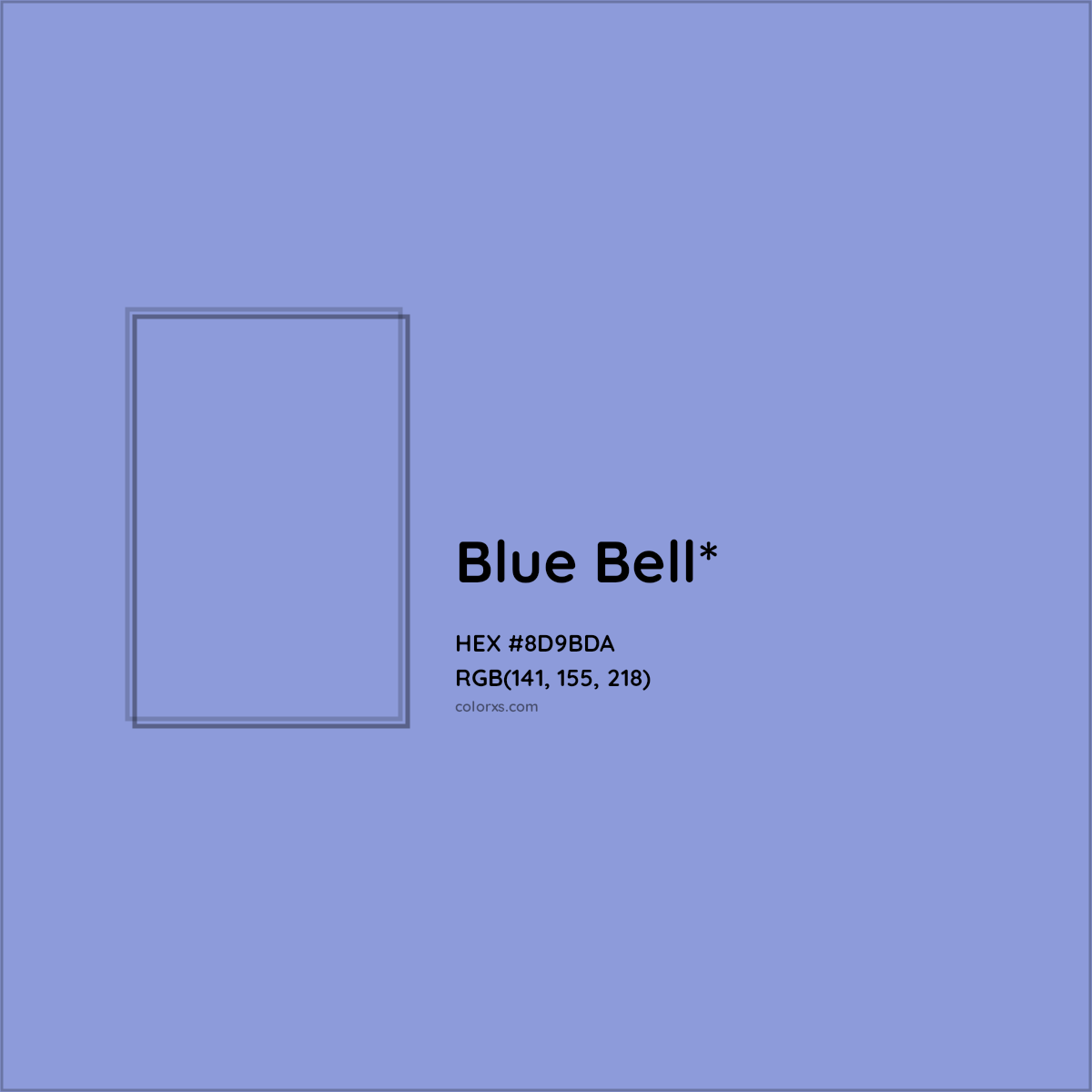 #8D9BDA hex color. RGB, RYB, CMYK, HSL, HSV codes and color conversions. Matching color names, palettes, paints.