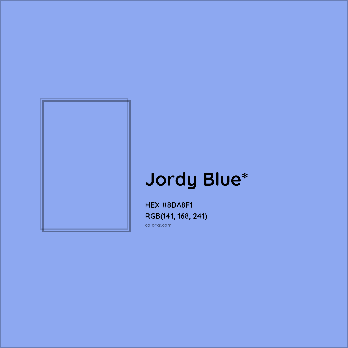 #8DA8F1 hex color. RGB, RYB, CMYK, HSL, HSV codes and color conversions. Matching color names, palettes, paints.