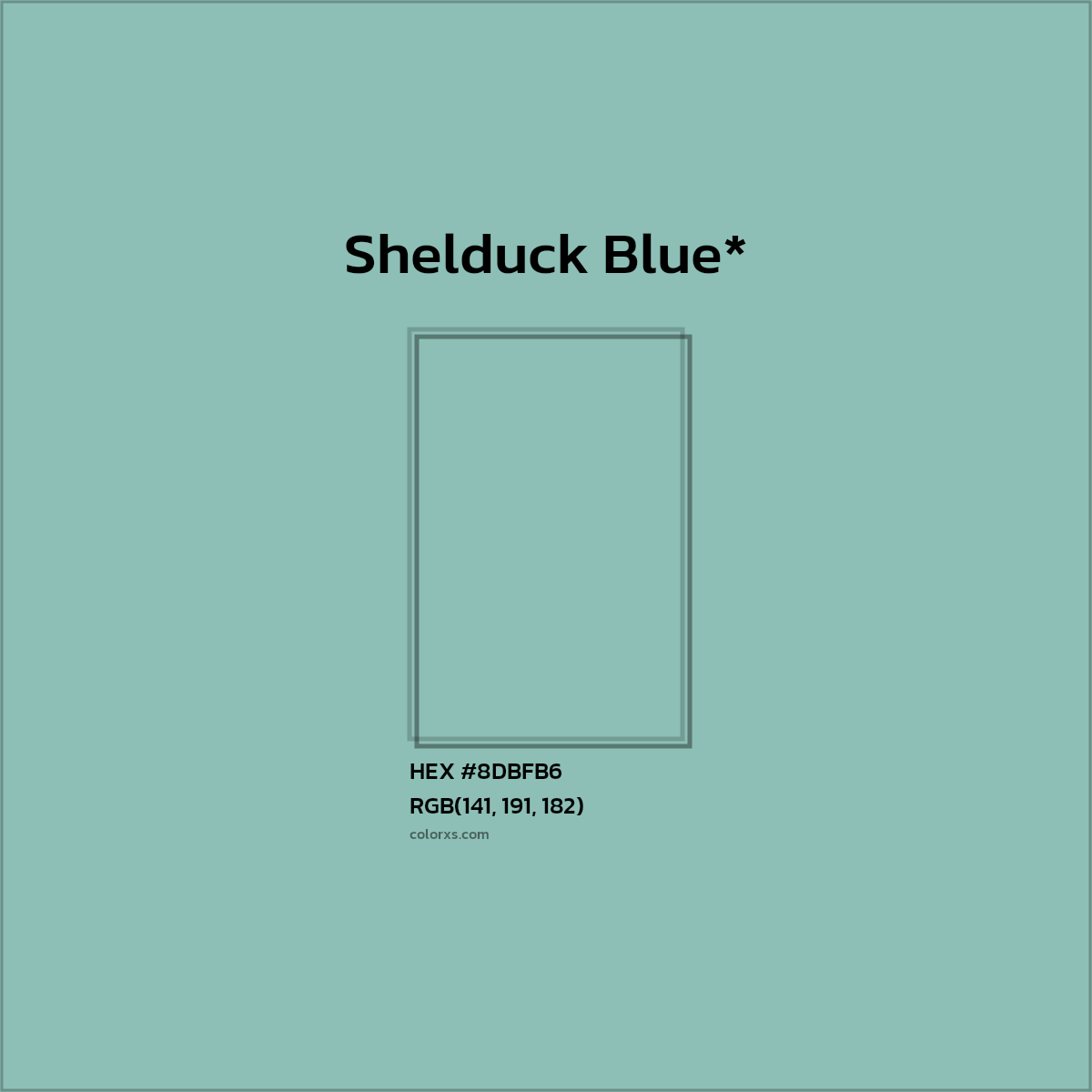#8DBFB6 hex color. RGB, RYB, CMYK, HSL, HSV codes and color conversions. Matching color names, palettes, paints.