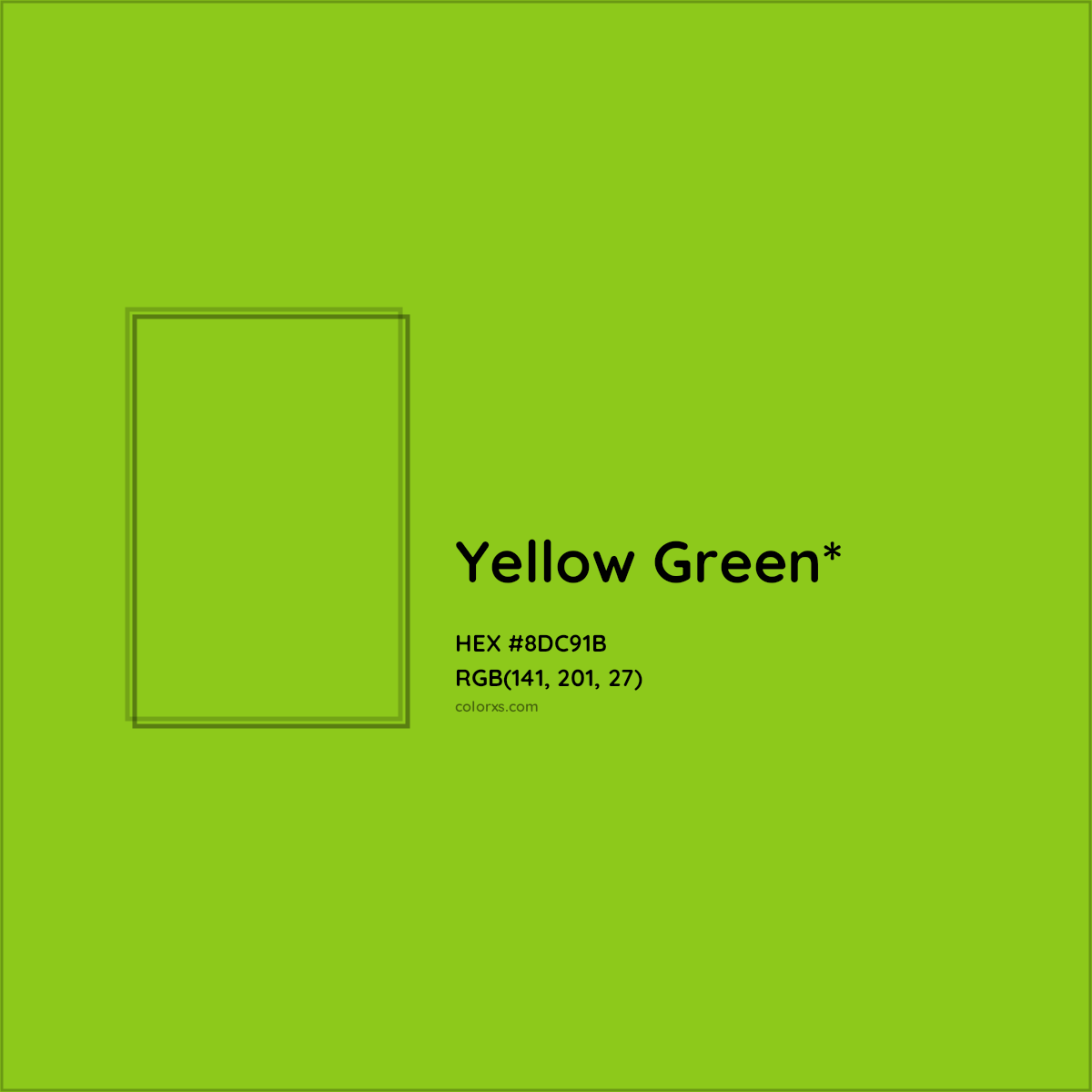 #8DC91B hex color. RGB, RYB, CMYK, HSL, HSV codes and color conversions. Matching color names, palettes, paints.
