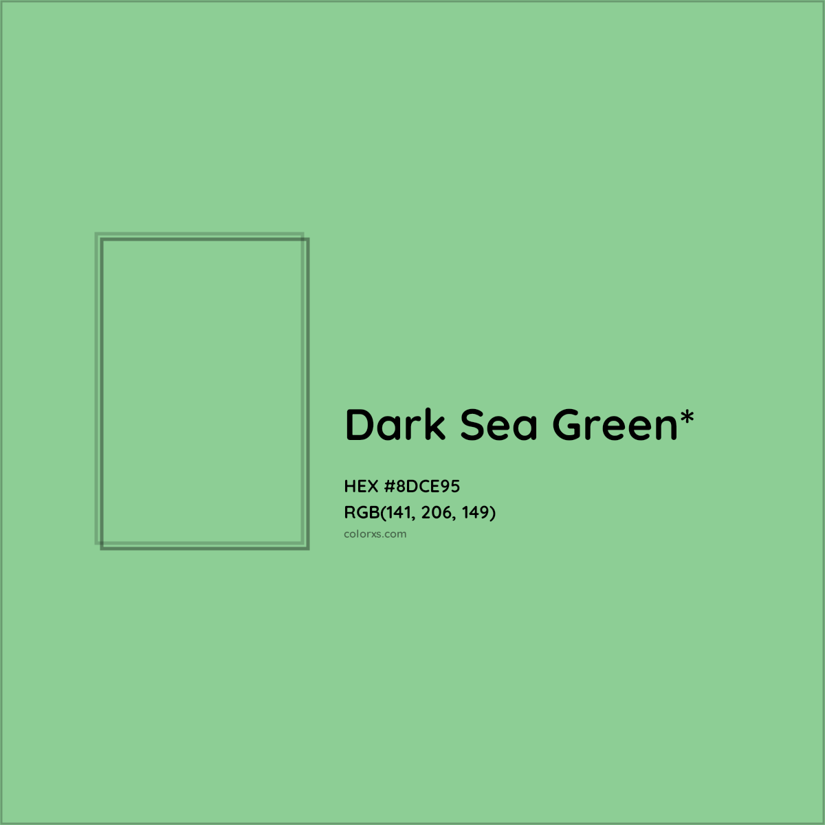 #8DCE95 hex color. RGB, RYB, CMYK, HSL, HSV codes and color conversions. Matching color names, palettes, paints.