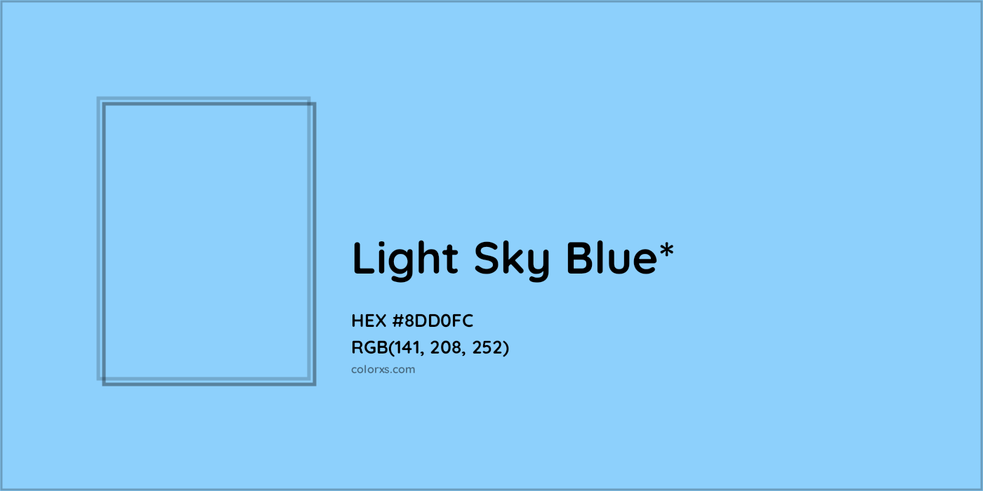 #8DD0FC hex color. RGB, RYB, CMYK, HSL, HSV codes and color conversions. Matching color names, palettes, paints.