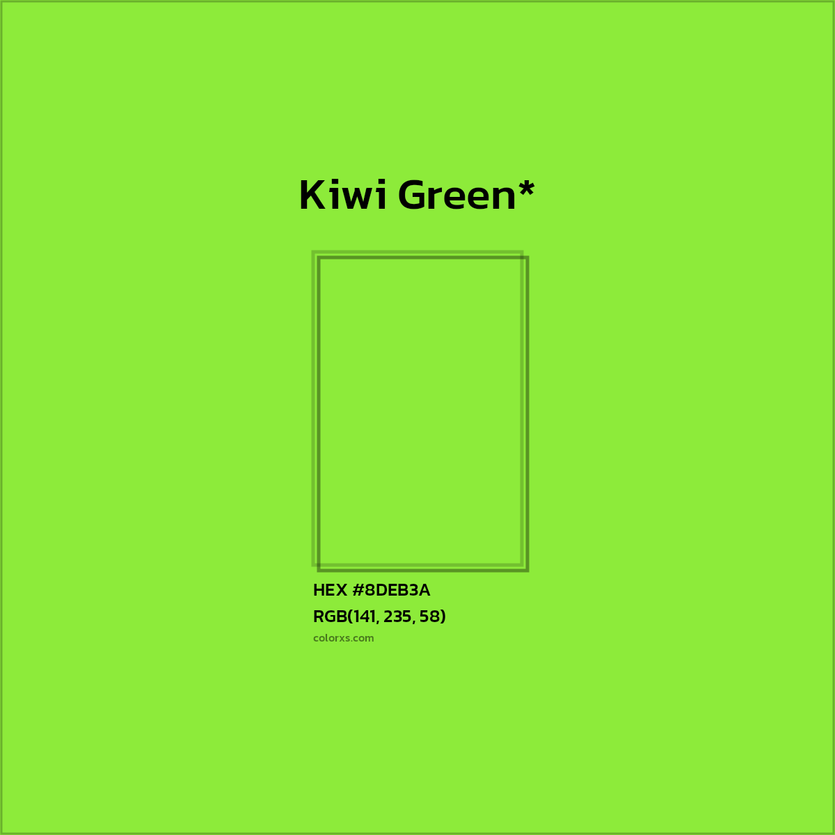 #8DEB3A hex color. RGB, RYB, CMYK, HSL, HSV codes and color conversions. Matching color names, palettes, paints.