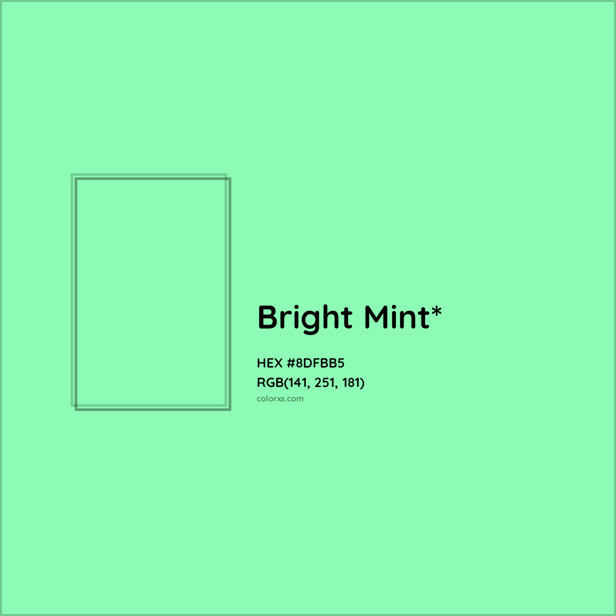 #8DFBB5 hex color. RGB, RYB, CMYK, HSL, HSV codes and color conversions. Matching color names, palettes, paints.