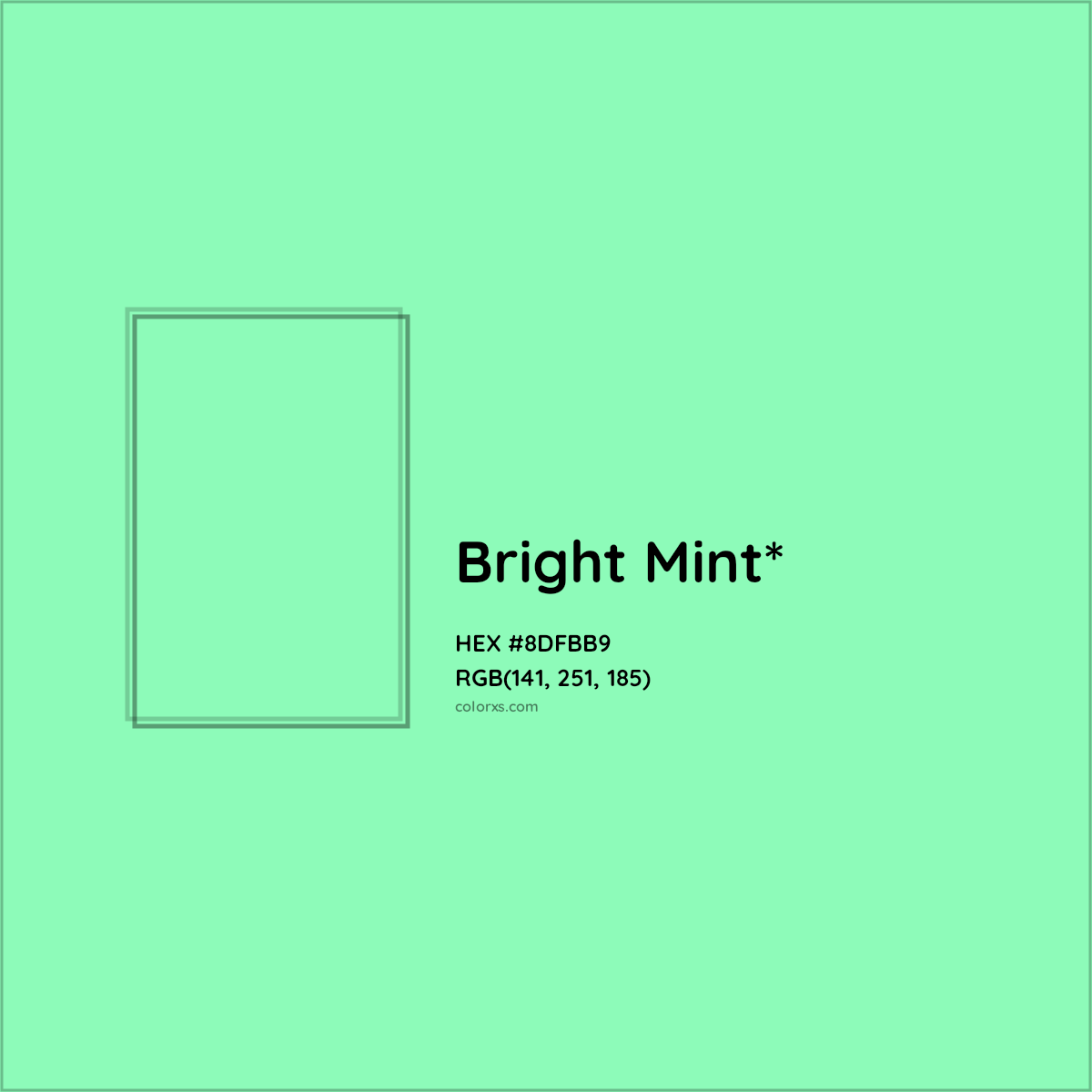 #8DFBB9 hex color. RGB, RYB, CMYK, HSL, HSV codes and color conversions. Matching color names, palettes, paints.