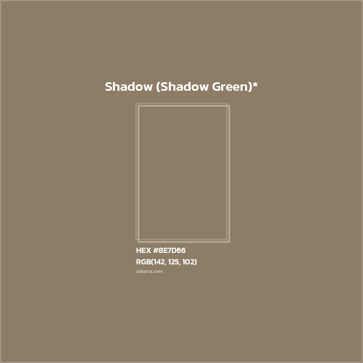 #8E7D66 hex color. RGB, RYB, CMYK, HSL, HSV codes and color conversions. Matching color names, palettes, paints.