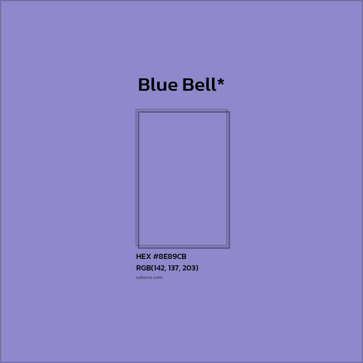 #8E89CB hex color. RGB, RYB, CMYK, HSL, HSV codes and color conversions. Matching color names, palettes, paints.