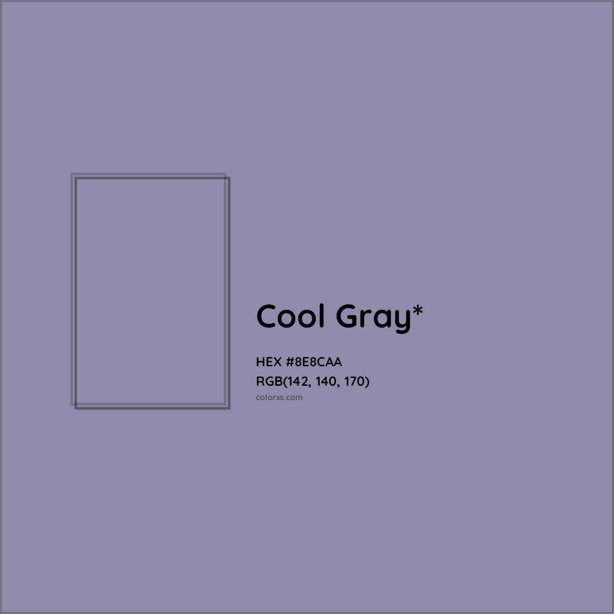 #8E8CAA hex color. RGB, RYB, CMYK, HSL, HSV codes and color conversions. Matching color names, palettes, paints.