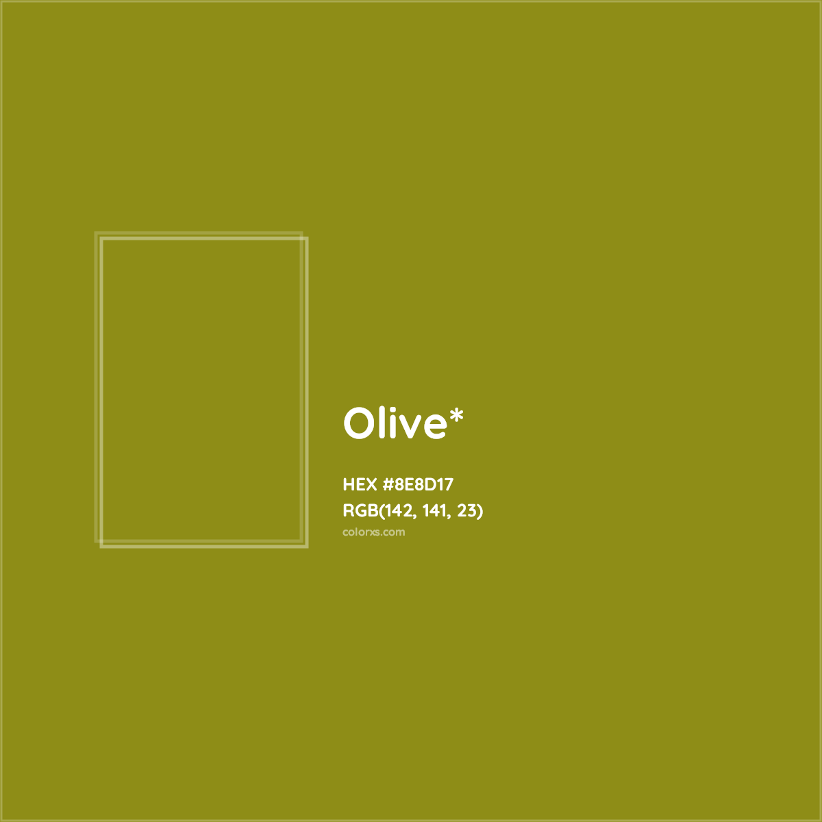 #8E8D17 hex color. RGB, RYB, CMYK, HSL, HSV codes and color conversions. Matching color names, palettes, paints.