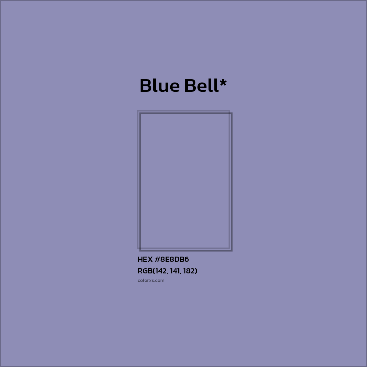 #8E8DB6 hex color. RGB, RYB, CMYK, HSL, HSV codes and color conversions. Matching color names, palettes, paints.