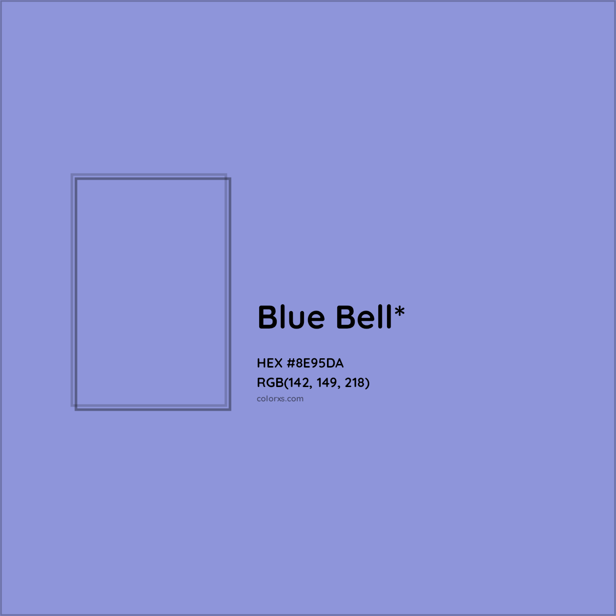 #8E95DA hex color. RGB, RYB, CMYK, HSL, HSV codes and color conversions. Matching color names, palettes, paints.
