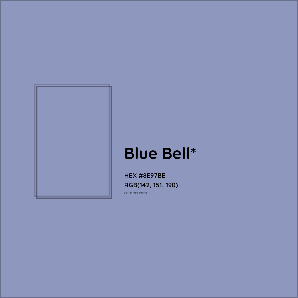#8E97BE hex color. RGB, RYB, CMYK, HSL, HSV codes and color conversions. Matching color names, palettes, paints.
