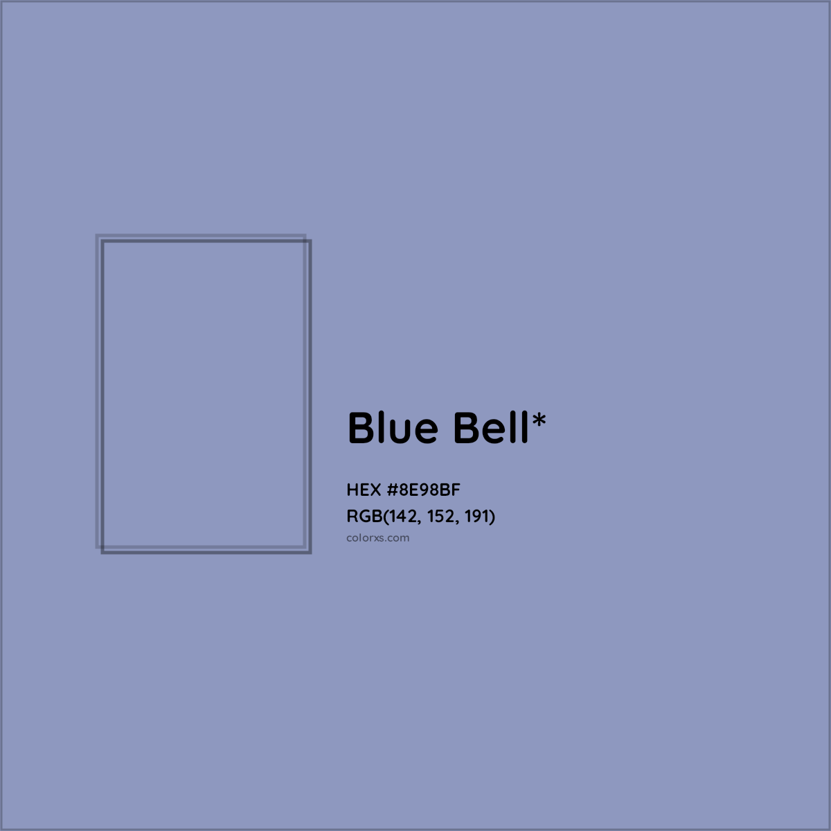 #8E98BF hex color. RGB, RYB, CMYK, HSL, HSV codes and color conversions. Matching color names, palettes, paints.
