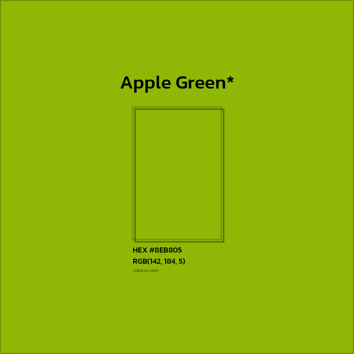 #8EB805 hex color. RGB, RYB, CMYK, HSL, HSV codes and color conversions. Matching color names, palettes, paints.
