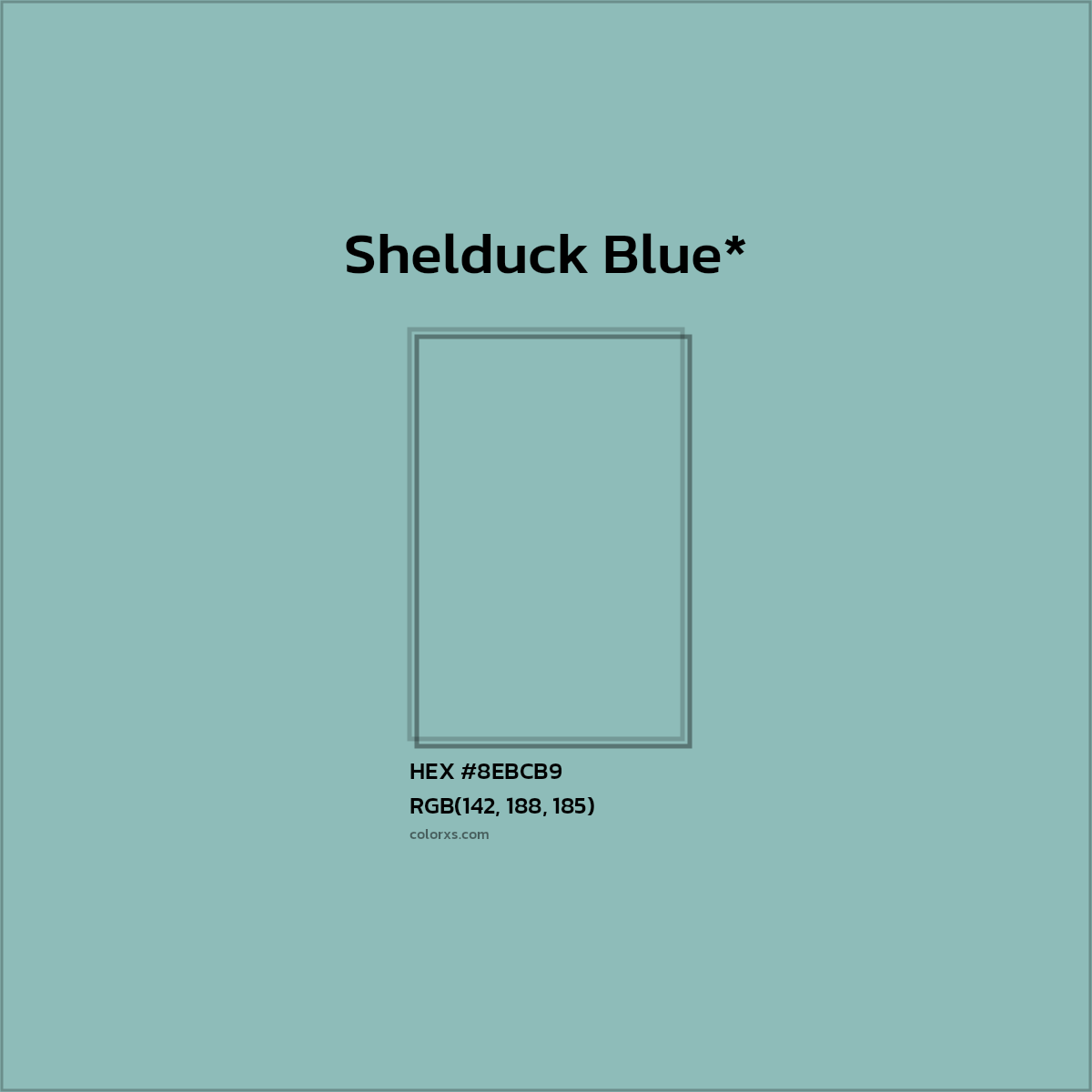 #8EBCB9 hex color. RGB, RYB, CMYK, HSL, HSV codes and color conversions. Matching color names, palettes, paints.