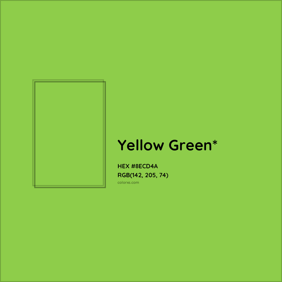 #8ECD4A hex color. RGB, RYB, CMYK, HSL, HSV codes and color conversions. Matching color names, palettes, paints.