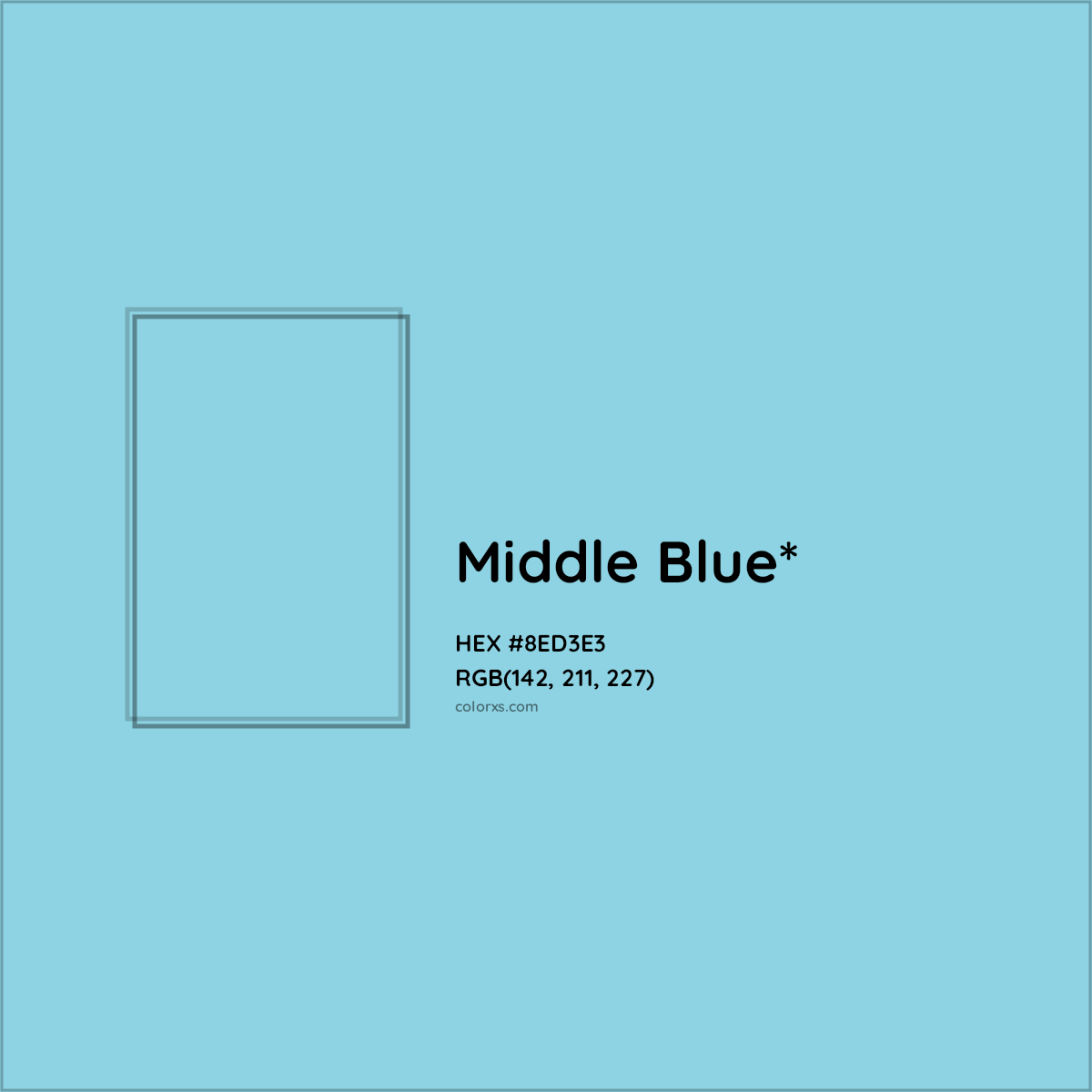#8ED3E3 hex color. RGB, RYB, CMYK, HSL, HSV codes and color conversions. Matching color names, palettes, paints.