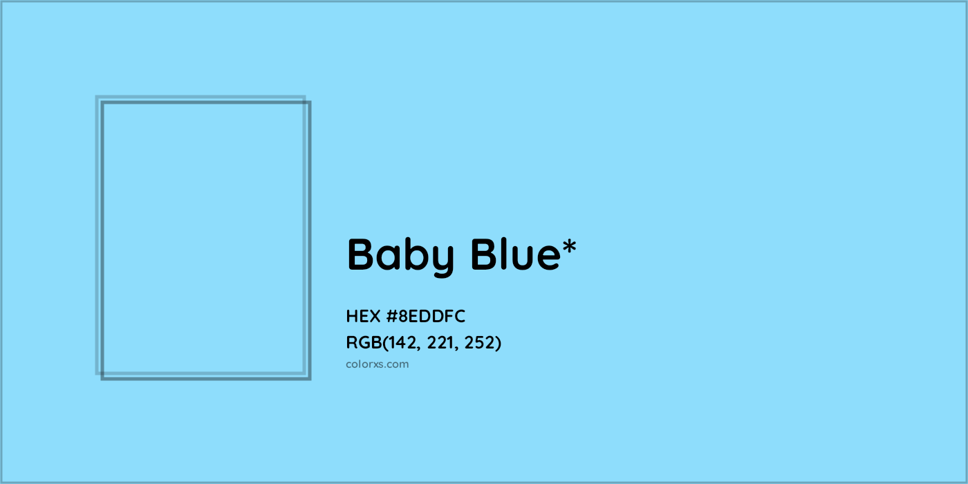 #8EDDFC hex color. RGB, RYB, CMYK, HSL, HSV codes and color conversions. Matching color names, palettes, paints.