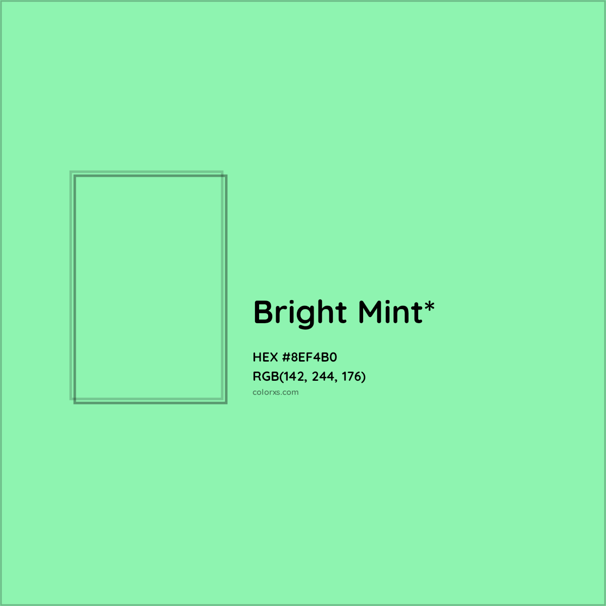 #8EF4B0 hex color. RGB, RYB, CMYK, HSL, HSV codes and color conversions. Matching color names, palettes, paints.