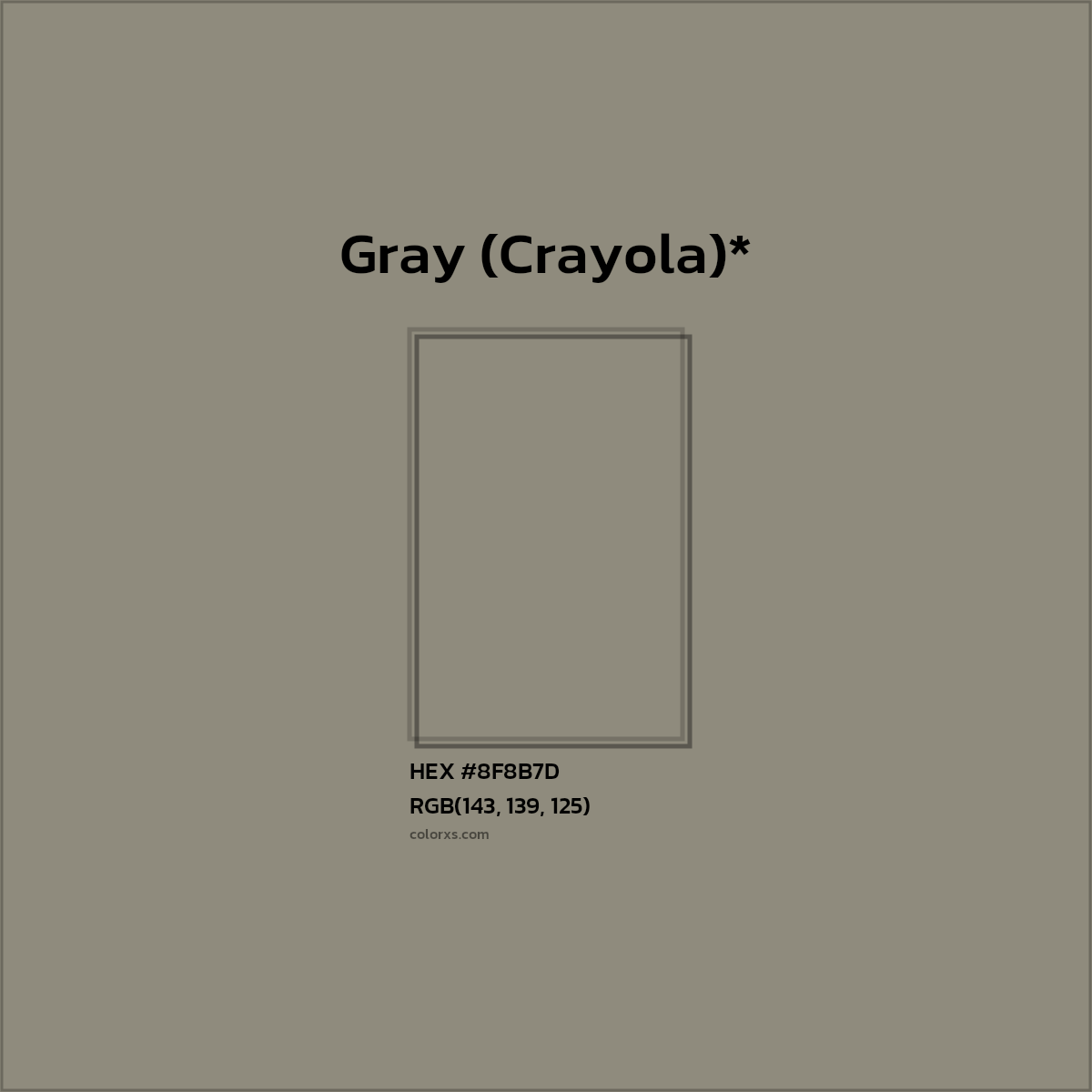 #8F8B7D hex color. RGB, RYB, CMYK, HSL, HSV codes and color conversions. Matching color names, palettes, paints.