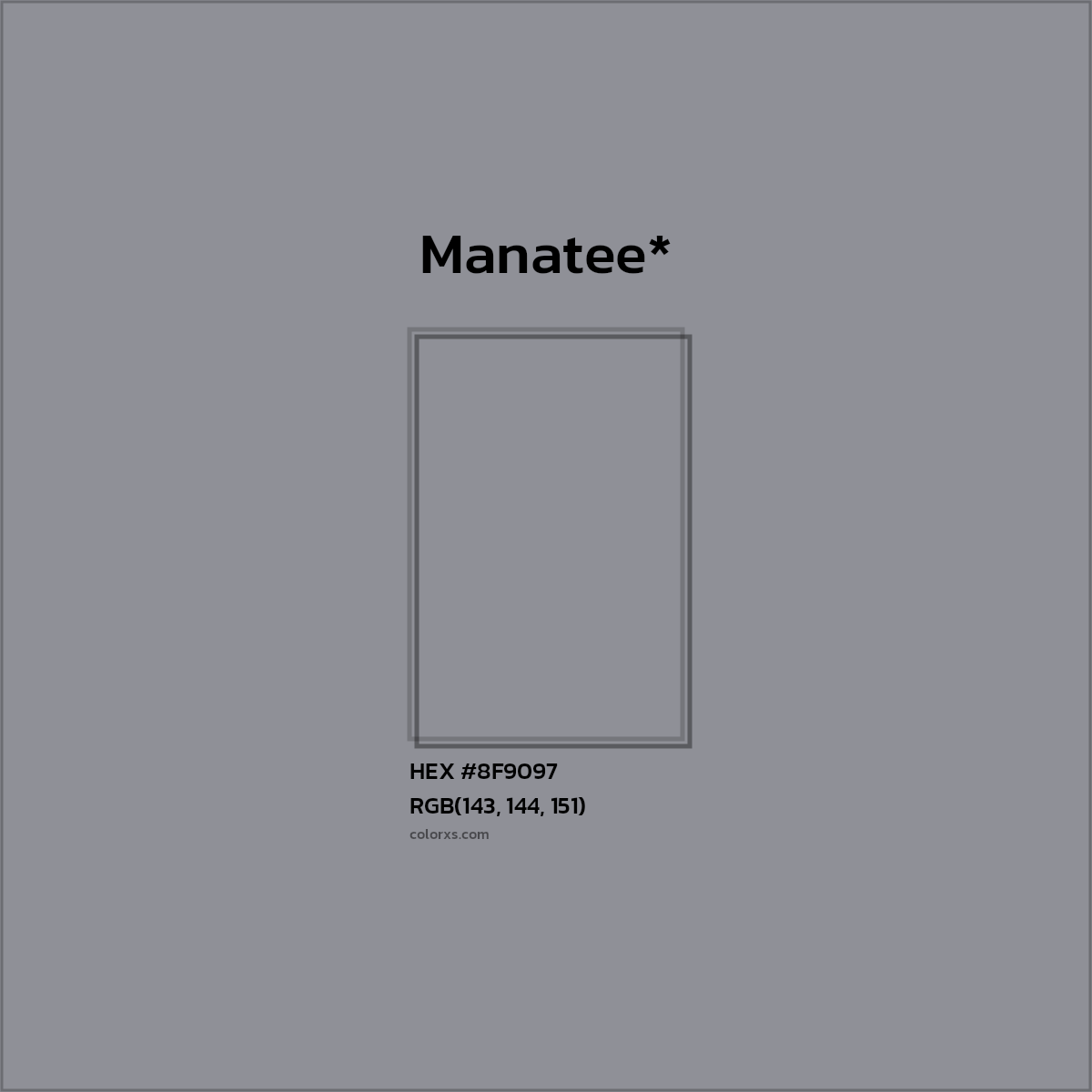 #8F9097 hex color. RGB, RYB, CMYK, HSL, HSV codes and color conversions. Matching color names, palettes, paints.