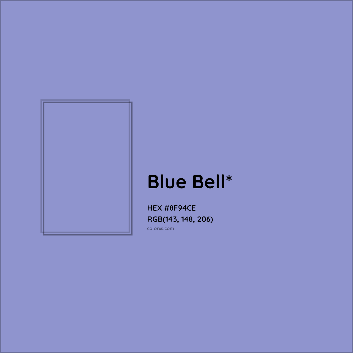 #8F94CE hex color. RGB, RYB, CMYK, HSL, HSV codes and color conversions. Matching color names, palettes, paints.