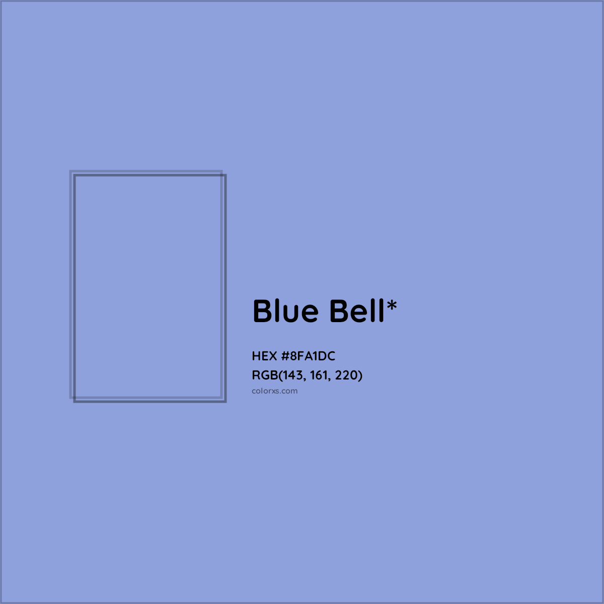 #8FA1DC hex color. RGB, RYB, CMYK, HSL, HSV codes and color conversions. Matching color names, palettes, paints.