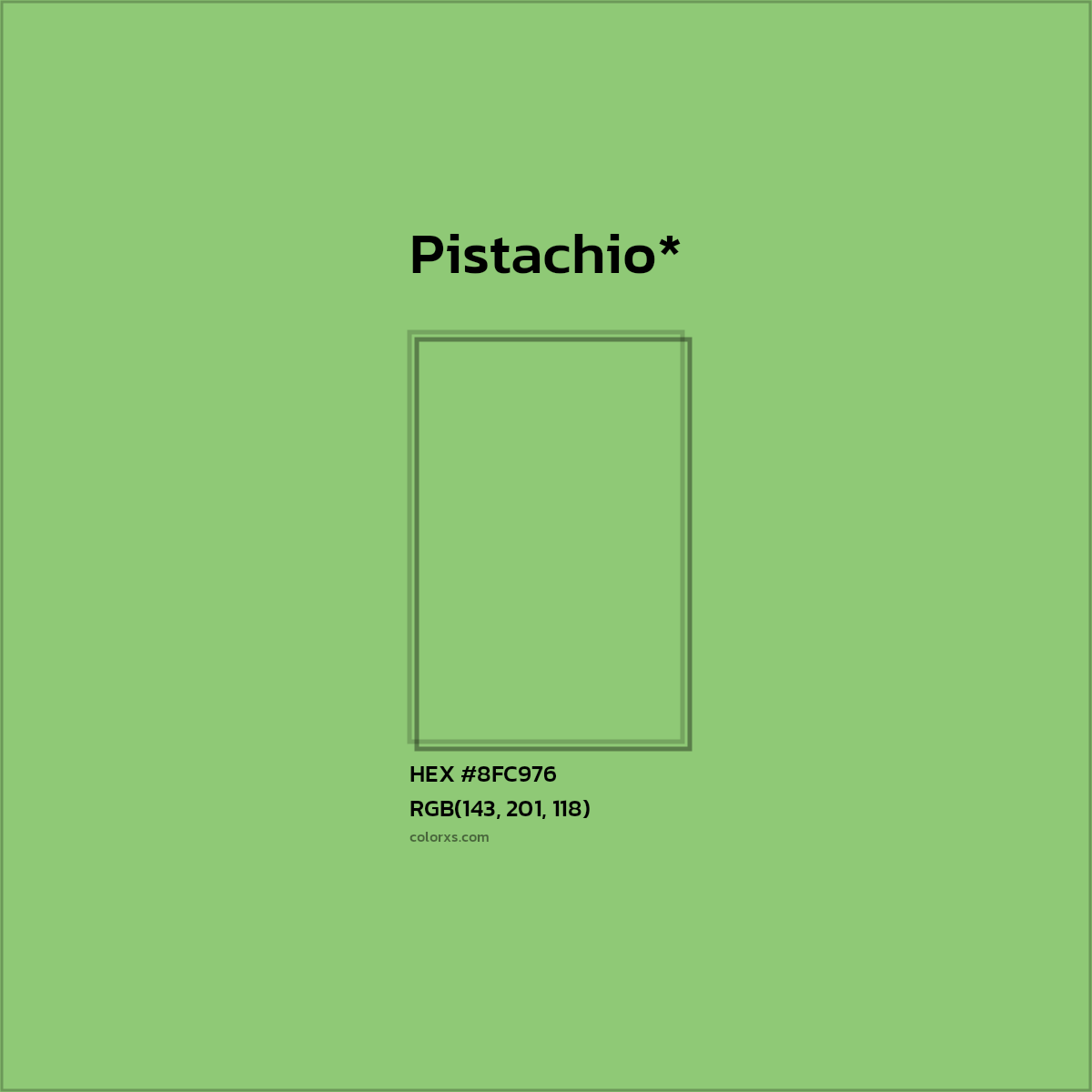 #8FC976 hex color. RGB, RYB, CMYK, HSL, HSV codes and color conversions. Matching color names, palettes, paints.