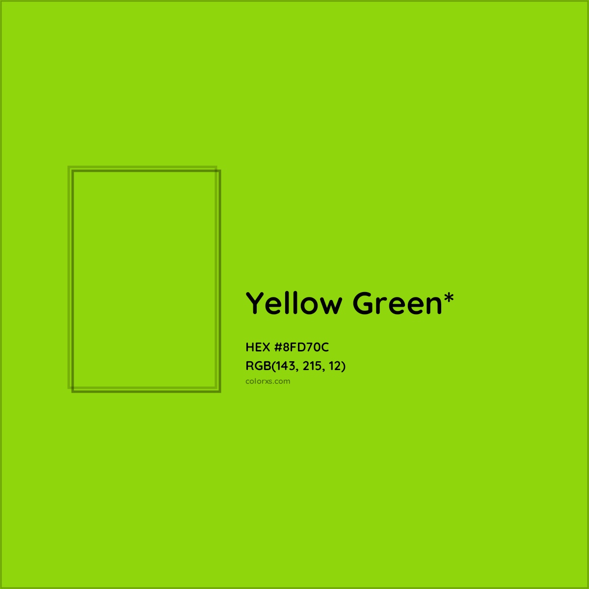 #8FD70C hex color. RGB, RYB, CMYK, HSL, HSV codes and color conversions. Matching color names, palettes, paints.