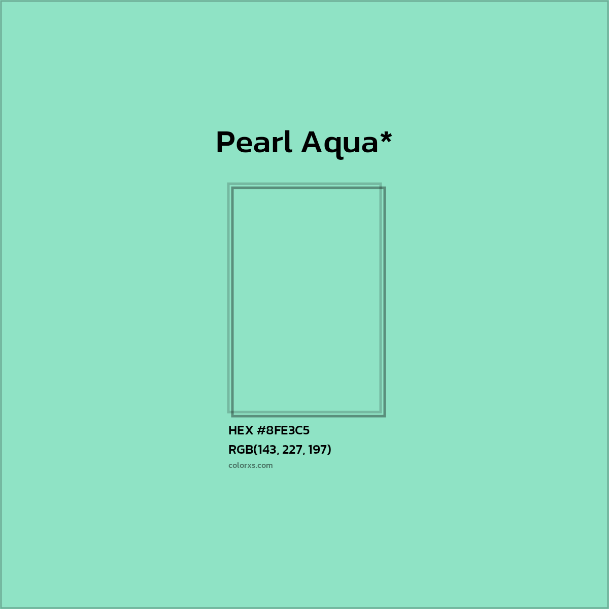 #8FE3C5 hex color. RGB, RYB, CMYK, HSL, HSV codes and color conversions. Matching color names, palettes, paints.
