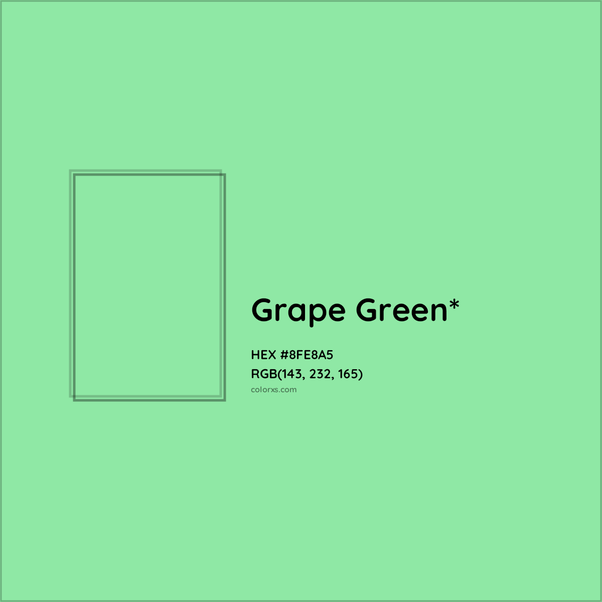 #8FE8A5 hex color. RGB, RYB, CMYK, HSL, HSV codes and color conversions. Matching color names, palettes, paints.