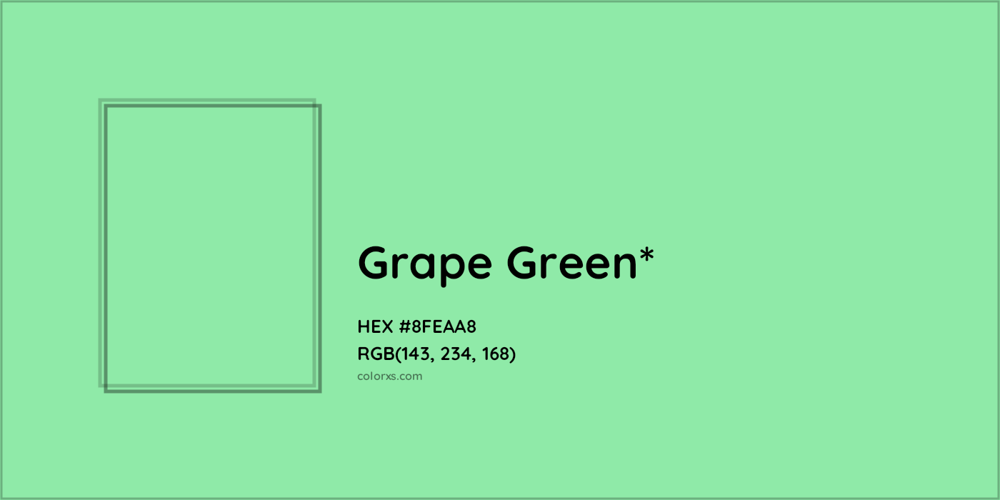 #8FEAA8 hex color. RGB, RYB, CMYK, HSL, HSV codes and color conversions. Matching color names, palettes, paints.