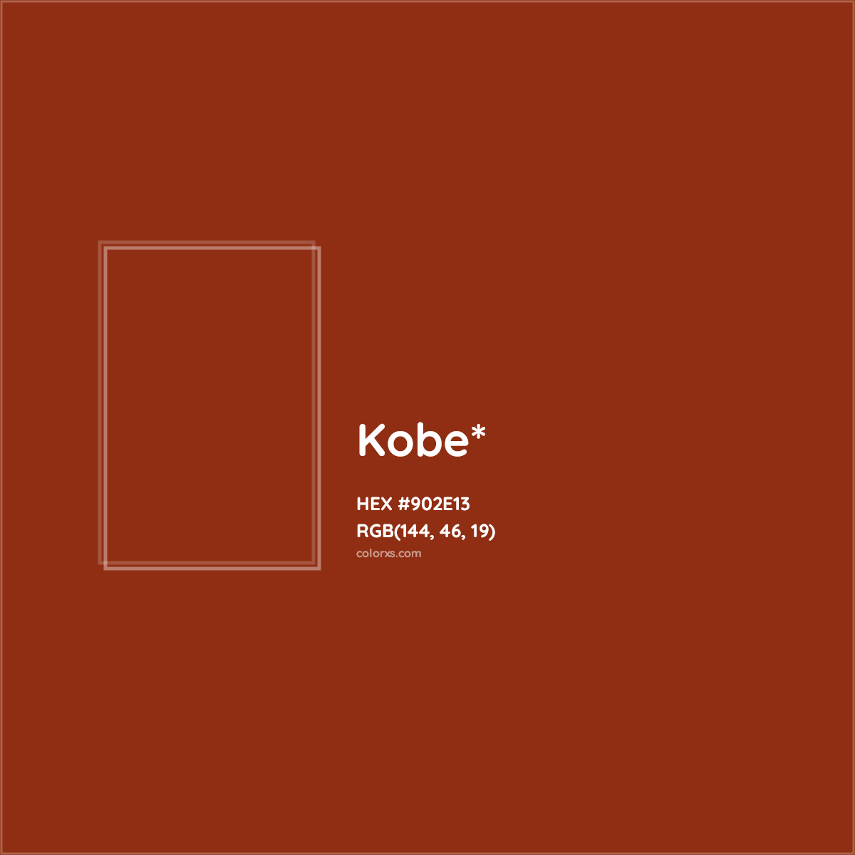 #902E13 hex color. RGB, RYB, CMYK, HSL, HSV codes and color conversions. Matching color names, palettes, paints.