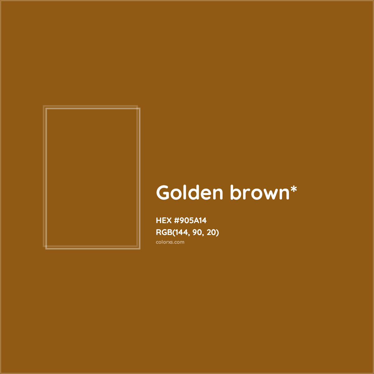 #905A14 hex color. RGB, RYB, CMYK, HSL, HSV codes and color conversions. Matching color names, palettes, paints.